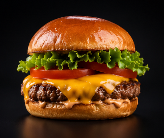 Klasik Burger — vylepšená fotka v menu